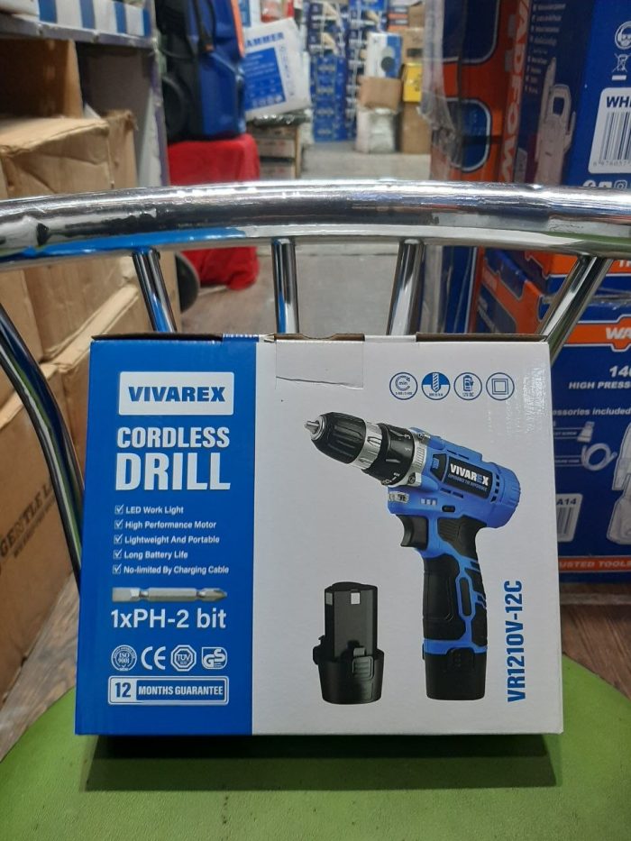 دریل پیچ گوشتی شارژی ویوارکس 12 ولت مدل VR1210V-12C تک باتری