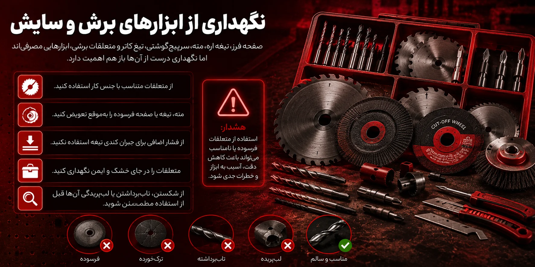 مهم‌ترین نکات نگهداری و افزایش عمر ابزارآلات؛ راهنمای کامل برای ابزارهای دستی، برقی، شارژی و بادی